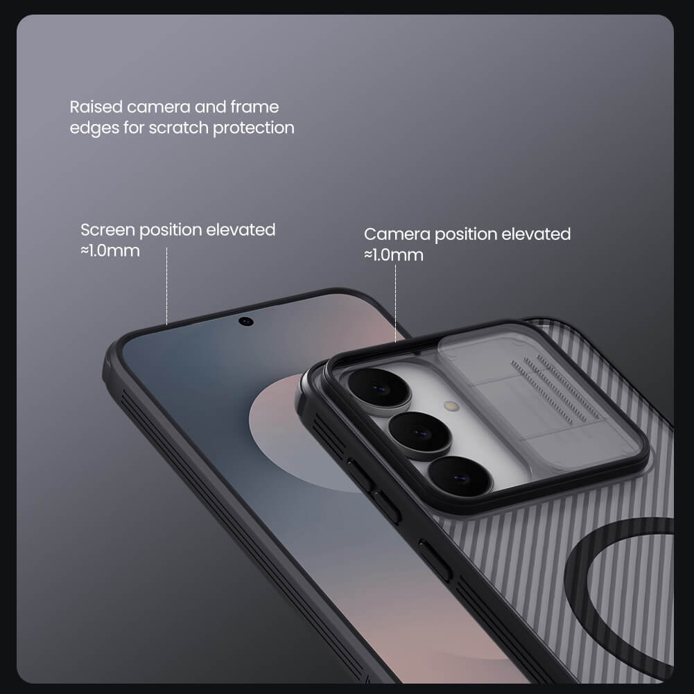 Чехол-крышка NILLKIN для Samsung Galaxy S25 FE (S25 Fan Edition) (серия CamShield Pro Magnetic case Clear version)